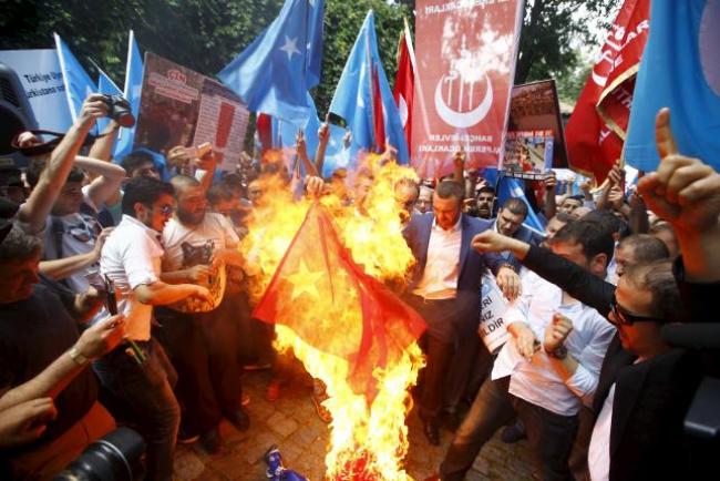 turkey protests anti-china